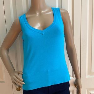 Talbots Petites Size S Blue Tank Top